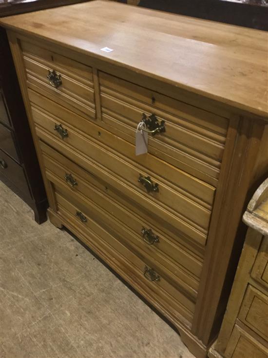 Ash five-drawer chest